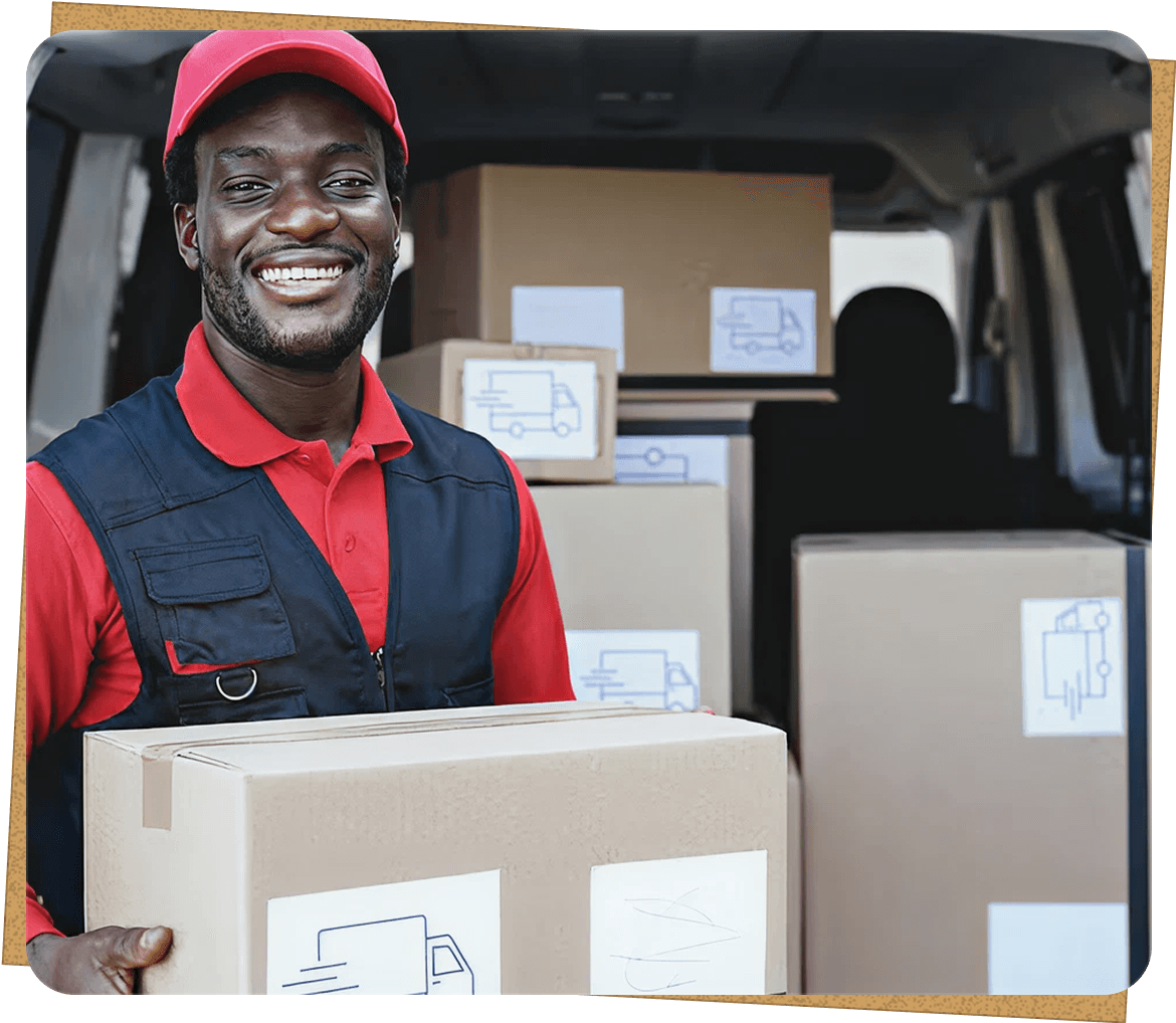 Join the NowPost network for delivery and pickup management feature illustration